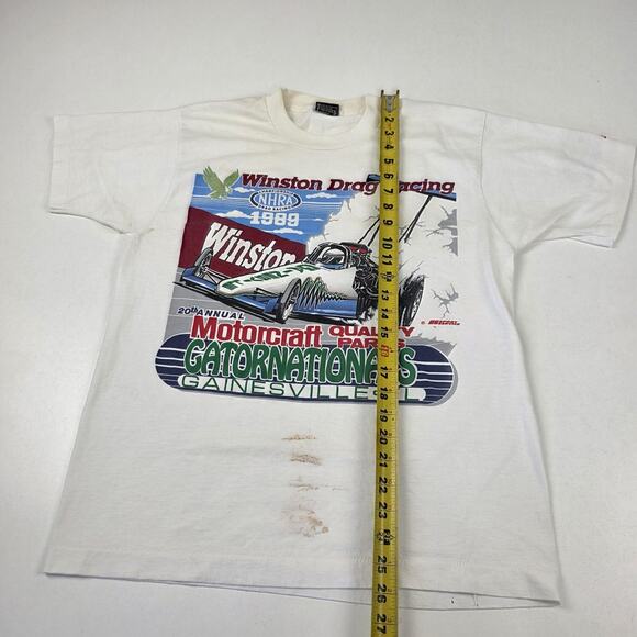 Vintage NHRA Gatornationals Shirt Mens 1989 Drag Racing Motorcraft USA 80s - Picture 5 of 10